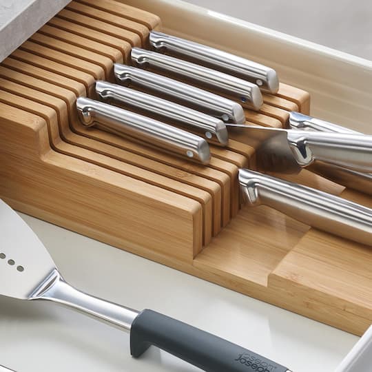 Joseph Joseph DrawerStore Bamboo Large 2-tier in-drawer knife organizer